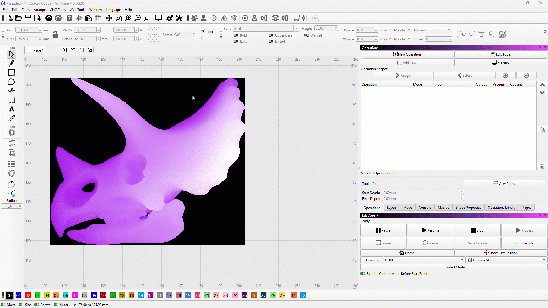 Gif of generating a depth map outline after creation or import