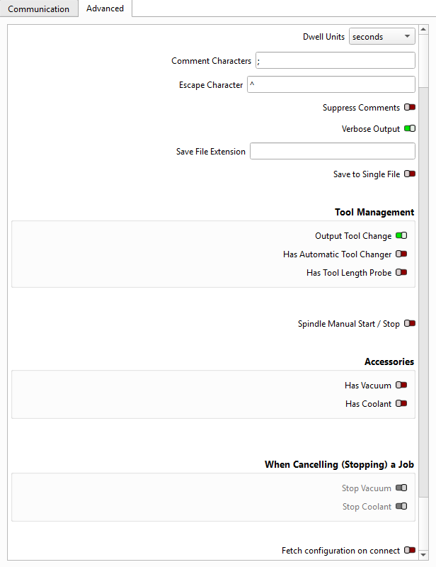 Screenshot of Advanced Custom GCode features