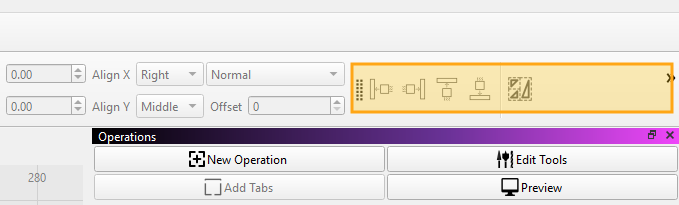 Screenshot of the docking toolbar in context